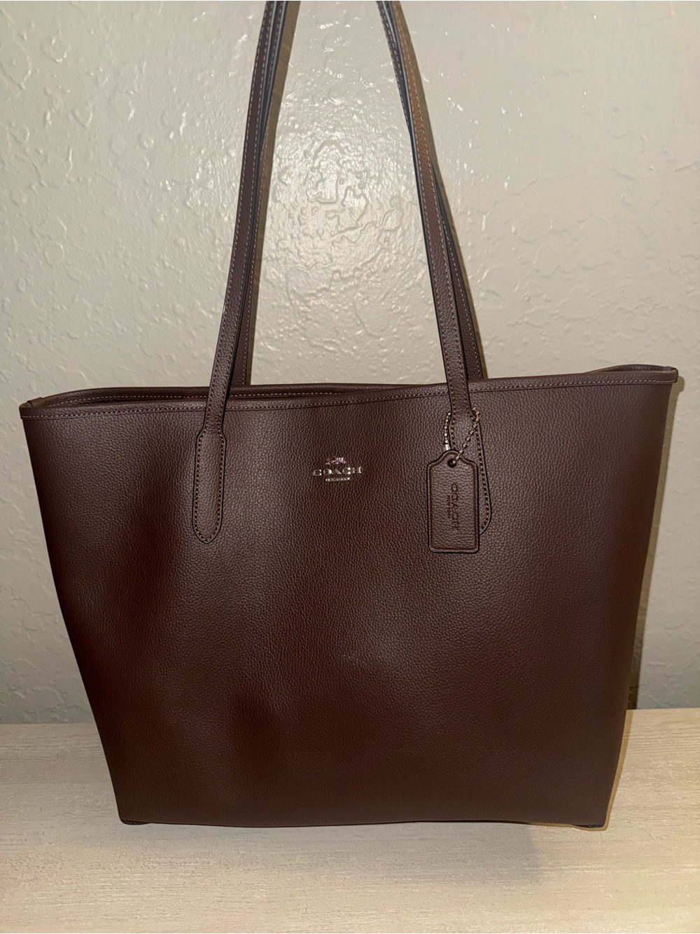 Coach City Tote Bag in Maple/Gold